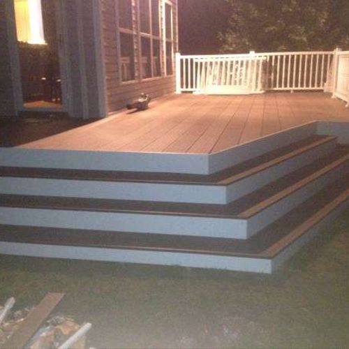 This decking is a bamboo composite from california