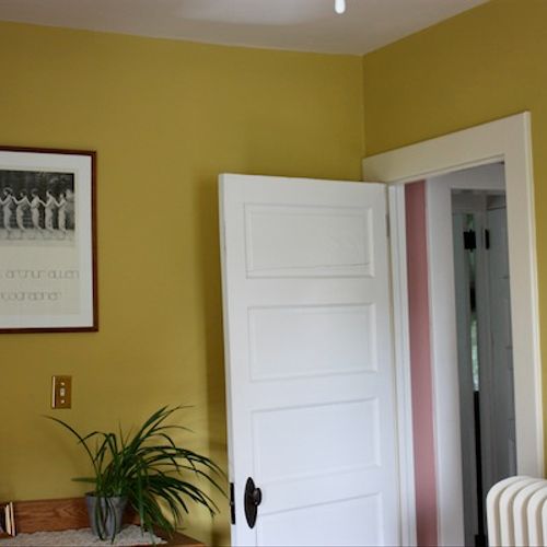 Mustard Yellow with Off-White Ceiling and Trim Mol