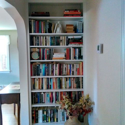 Previously a doorway, now a bookcase