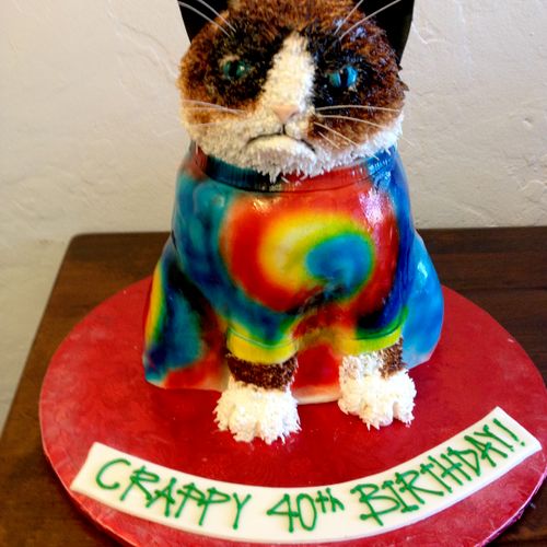 Grumpy cat cake
