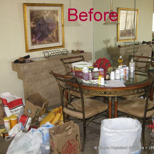 Before: This was my client's "Welcome Home" each d