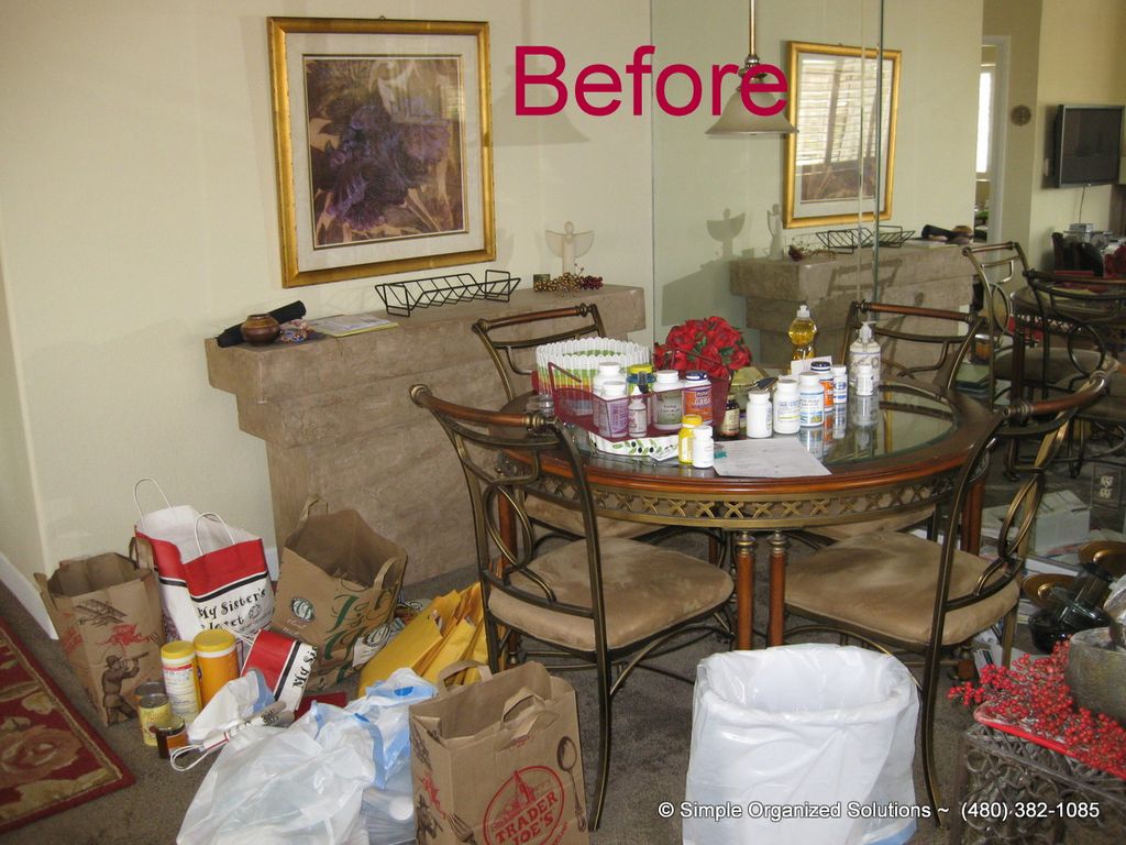 Before: This was my client's "Welcome Home" each d