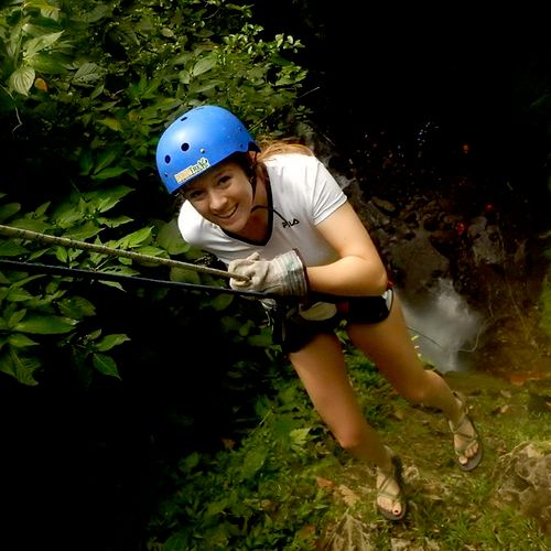 Rappeling down waterfalls in Costa Rica!