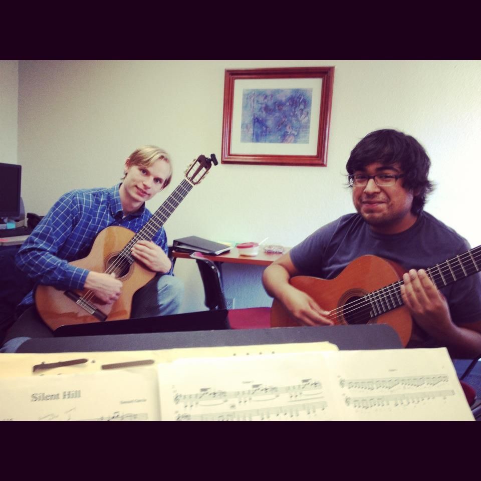 Learning and rehearsing music!