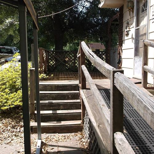 Deck was old and unsafe. Deck addition was collaps