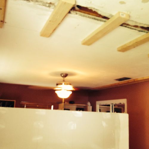 soffit build ceiling texture repair