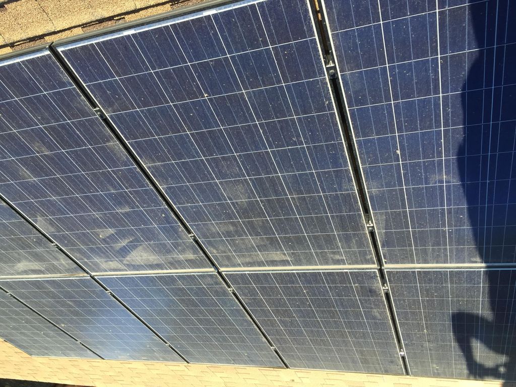 A dirty solar panel produces less energy.