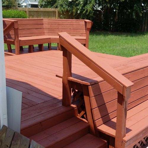 pic of deck after major wood rot was fixed