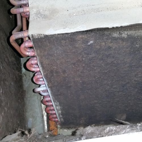 This is a extremely dirty evaporator coil. This ca