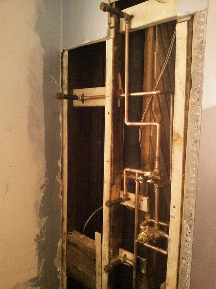 shower valve rough with handheld and body sprayers