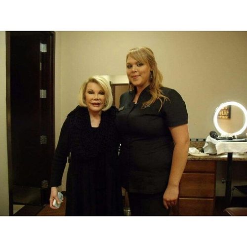 Hair and makeup for Joan Rivers