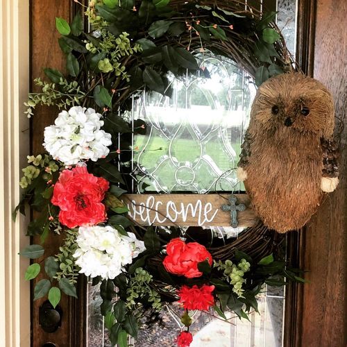 Seasonal and custom wreaths are also available. 

