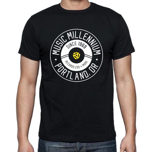 Music Millennium - New Logo Design 2015 on T-shirt