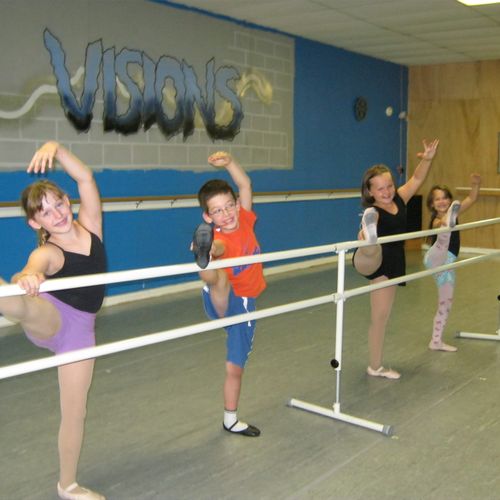 Working hard at the ballet barre!