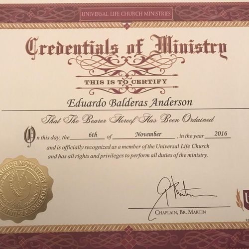 Renewal of my Ministry/Clergy Credentials