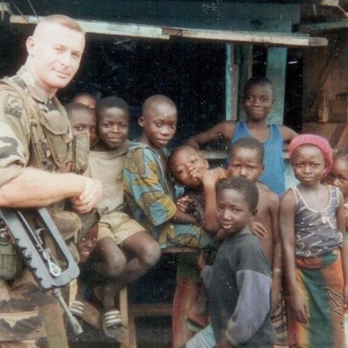 French Marines in Ivory Coast, West Africa.