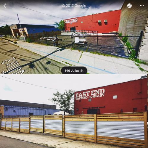 East End Brewery Fence upgrade