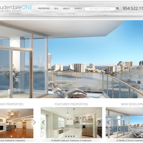 Our Luxury Real Estate client. Web development.