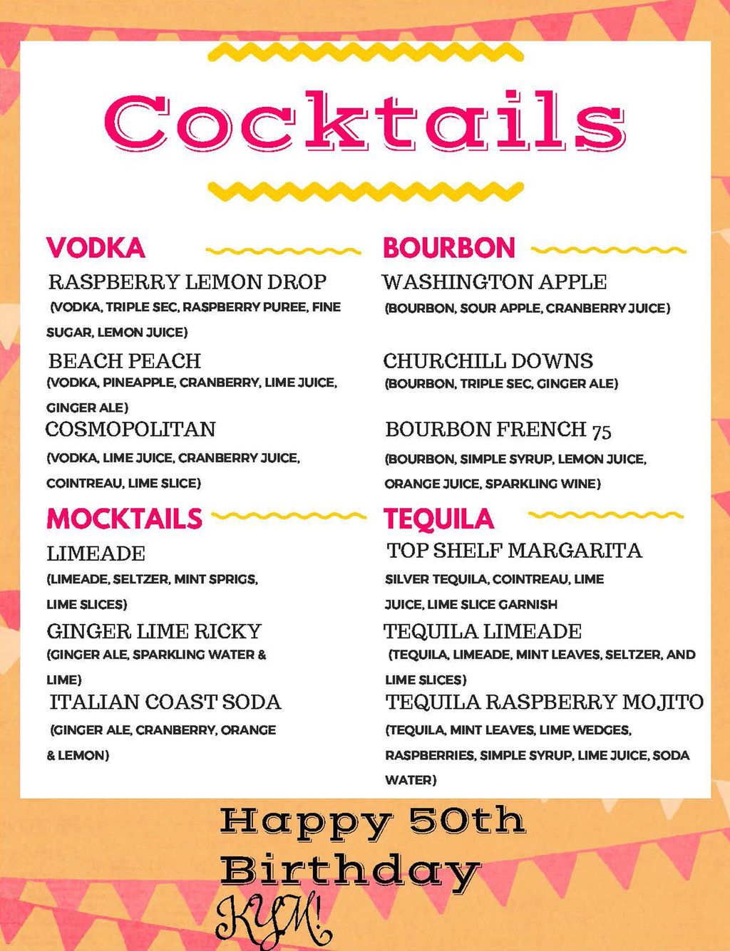 At every event we will create, print, and display 