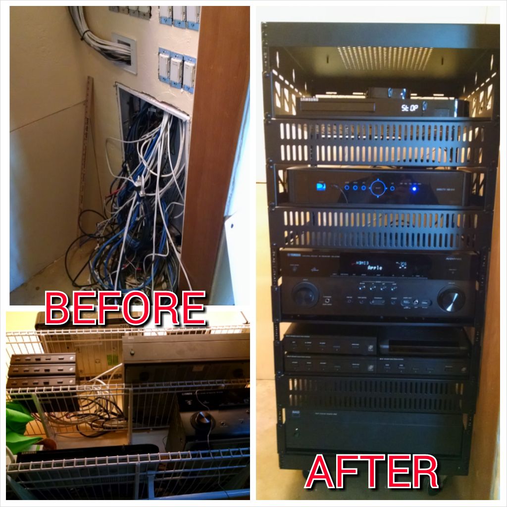 Consolidated Home Theater wiring and audio/video e
