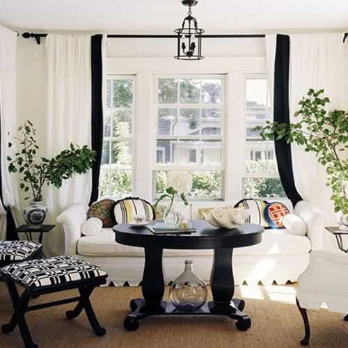 Black and White Traditional Living