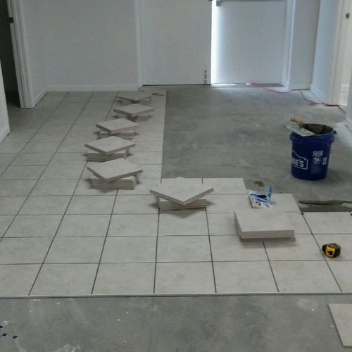 Installing ceramic tile 