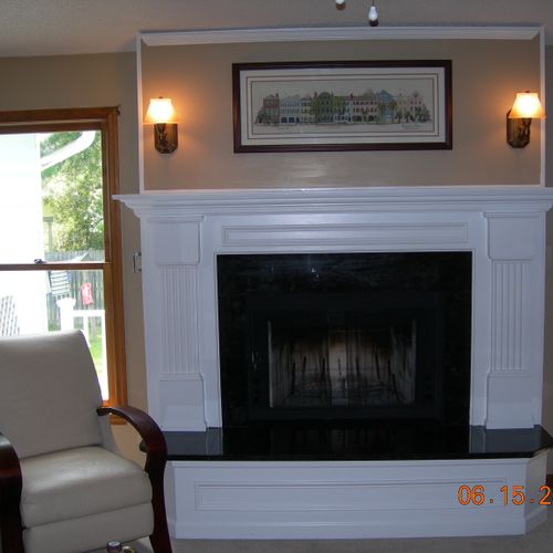 fireplace after remodel