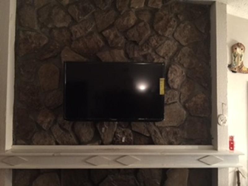 Brick Fireplace TV Hang