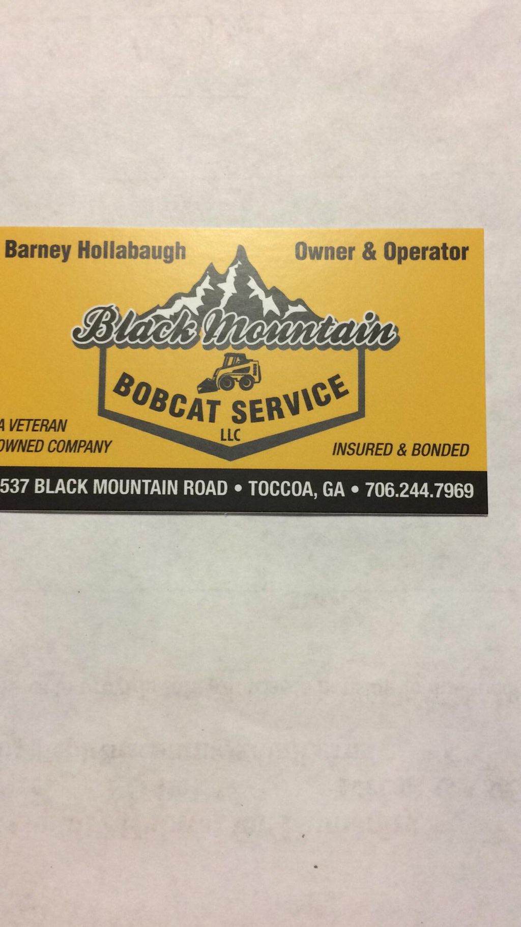 Black Mountain Bobcat Services