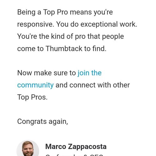 Company voted as Top Pro.