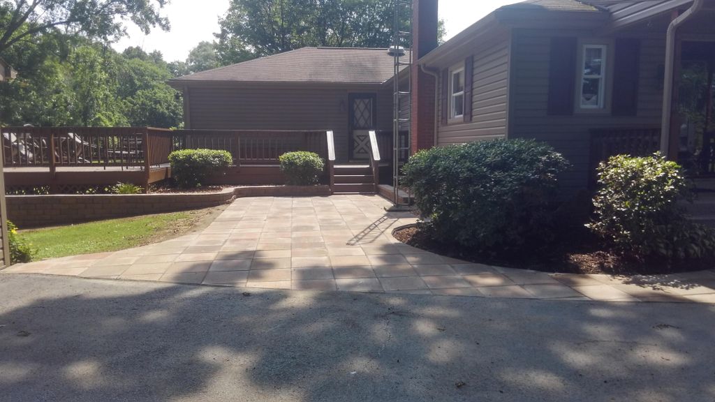 shrub trimming, decorative stone, retaining wall a