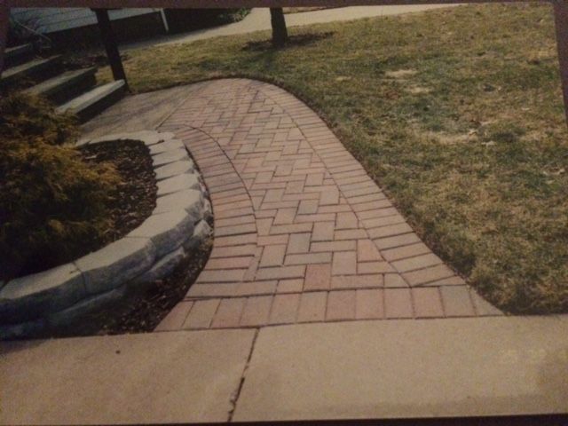 A BRICK PAVER WALKWAY!