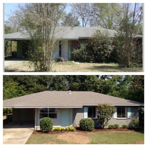 before and after of exterior job
