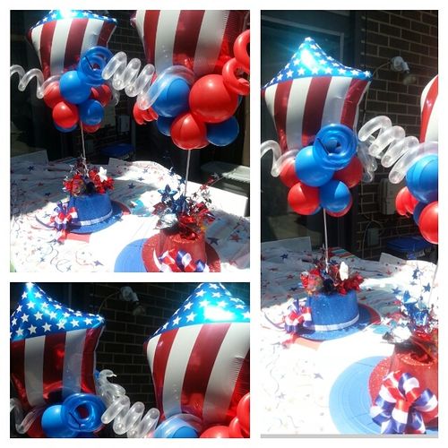 4th of July Balloon Centerpieces