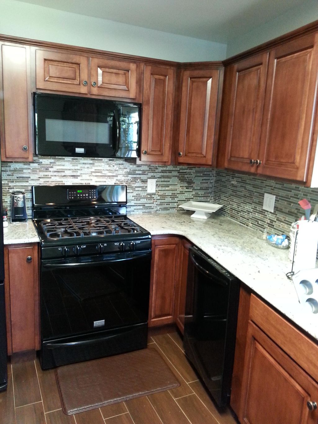 Made these cherry cabinets and remodeled kitchen. 