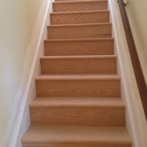 A new stairway in a old home. No more squeaks.