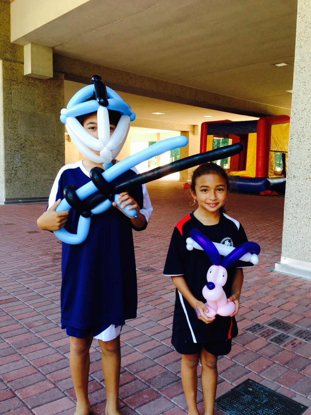 Helmet? Check.  Space Blaster?  Check.
Puppy with 