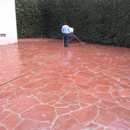 Completed Arizona flagstone patio, Westwood. by MM