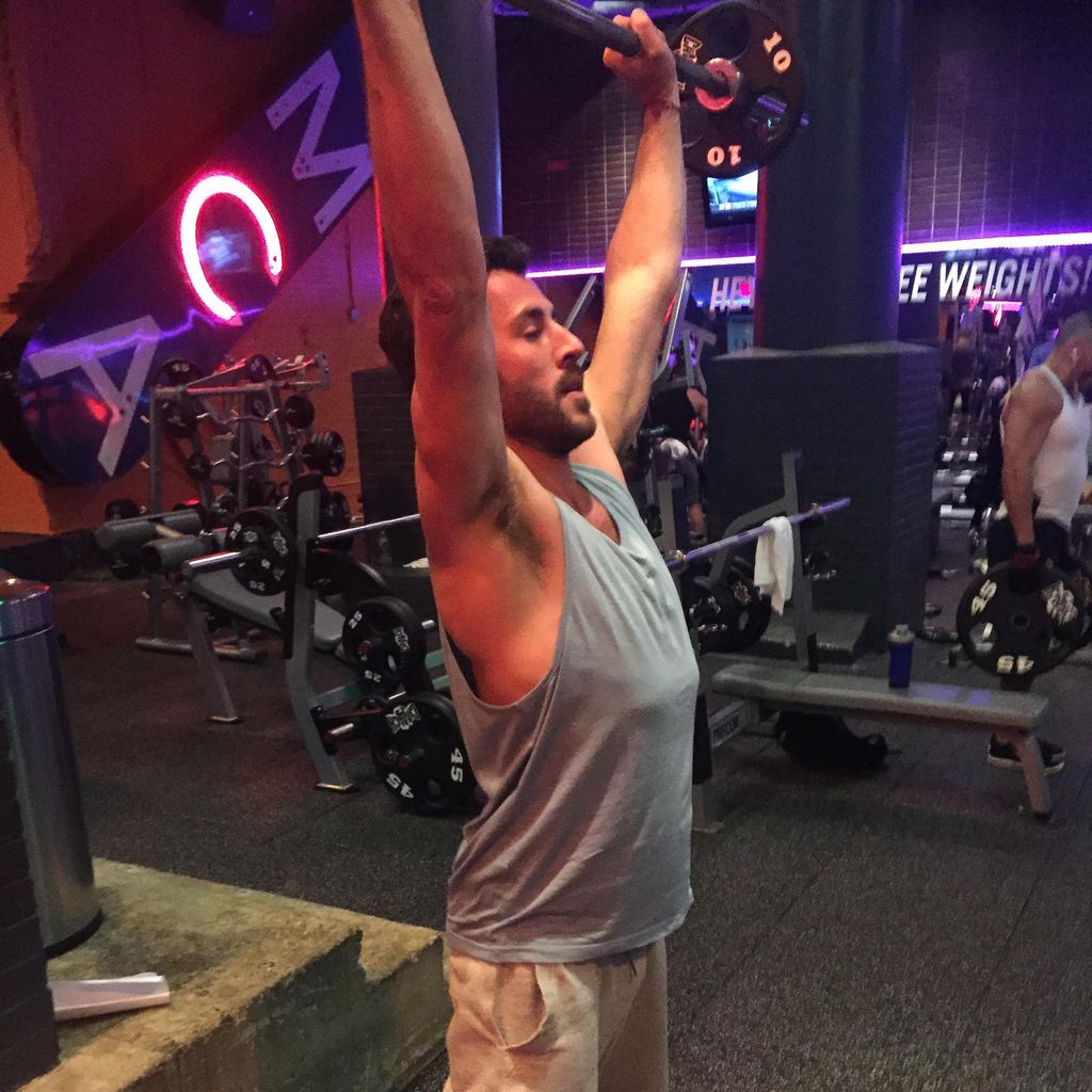 Squat to overhead press