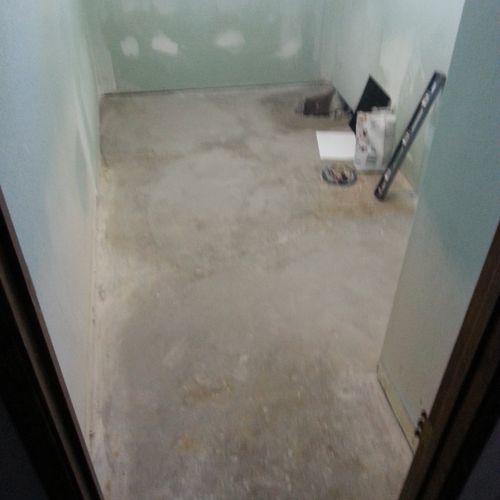 drywall & floor cleaning stage
