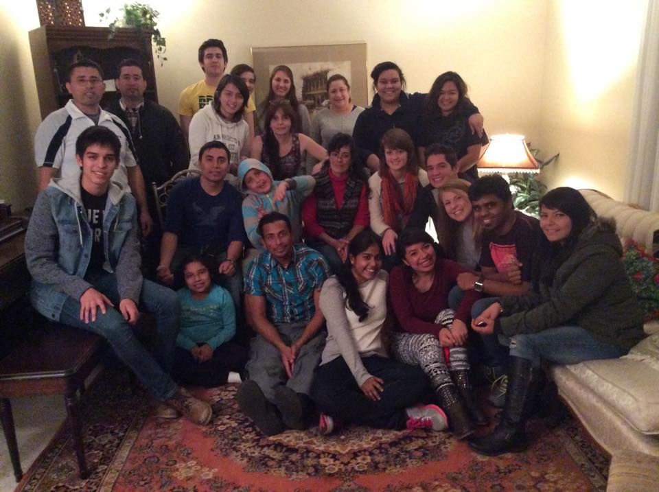 Spanish church plant gathering, with people from M
