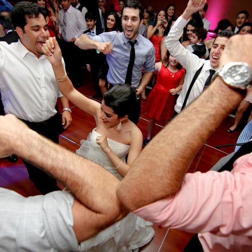 A bride having a great time on the dance floor at 