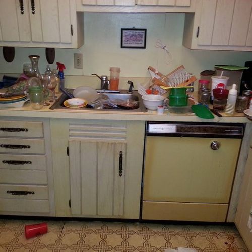 What the kitchen looked like when I got there.