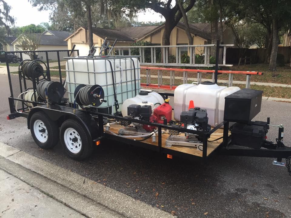 Our trailer consists of two 4000psi, 4 gpm high pr