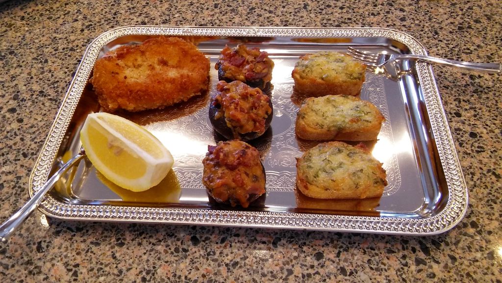 Smoked Salmon Potato Cake, Cheddar Bacon Stuffed M