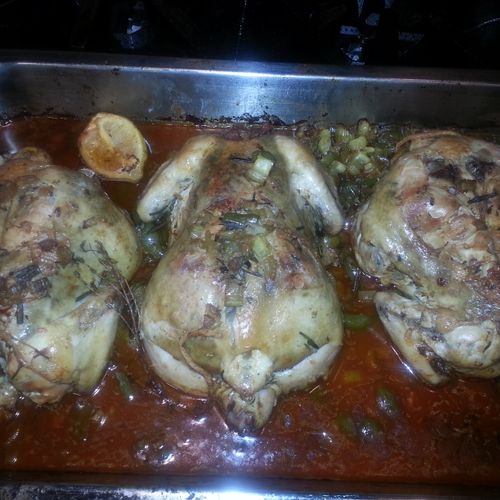 Oven-Braised Herb Chicken