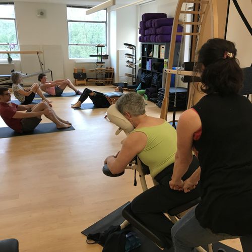 A photo from our open house: We offer Pilates mat,
