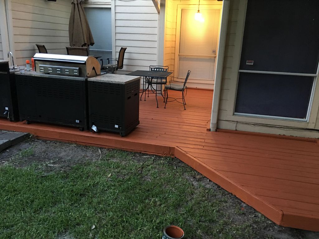 Deck staining 