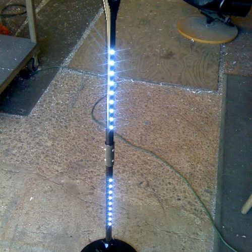 Strobe LED mic stand for Marilyn Manson