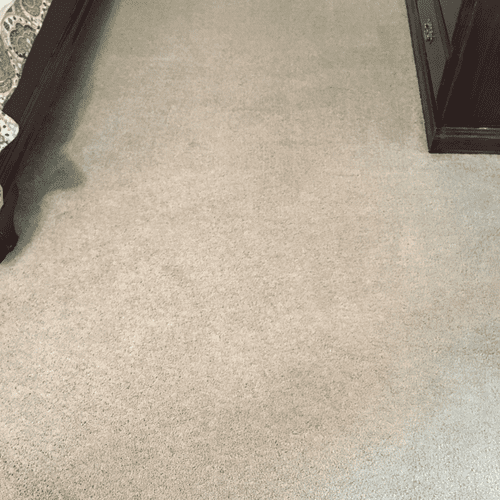 A small picture of a customers carpet after it was